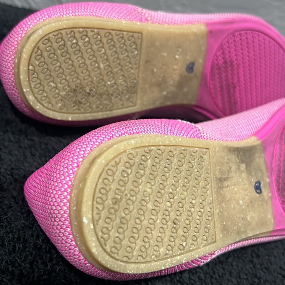🔥 ROTHY’S Flats Square Toe Slipper Loafers -RETIRED Strawberry Ice Color -Sz 8. - Picture 10 of 11